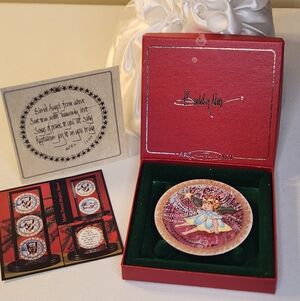 Vintage 1992 Anna Perenna First Angel Porcelain Ornament in Box